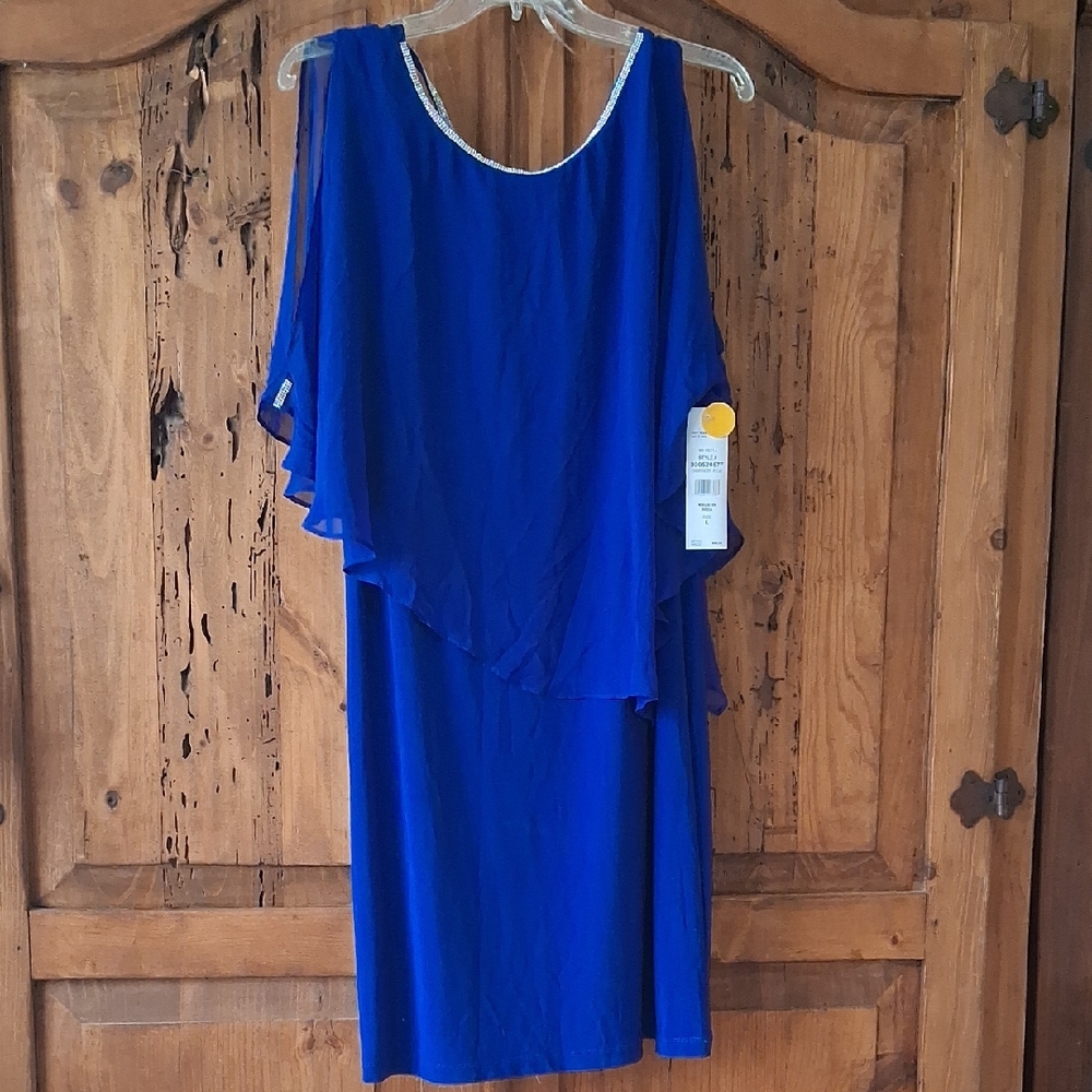 Elegant Blue Layered Dress